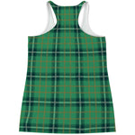 St. Patrick's Day Tartan Pattern Print Women's Racerback Tank Top