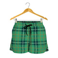 St. Patrick's Day Tartan Pattern Print Women's Shorts