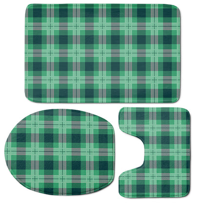 St. Patrick's Day Tartan Print 3 Piece Bath Mat Set