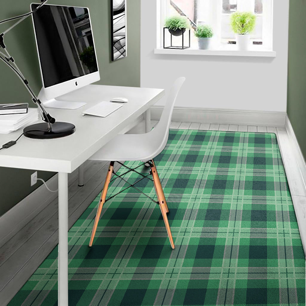 St. Patrick's Day Tartan Print Area Rug