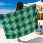 St. Patrick's Day Tartan Print Beach Sarong Wrap