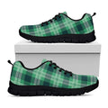 St. Patrick's Day Tartan Print Black Running Shoes