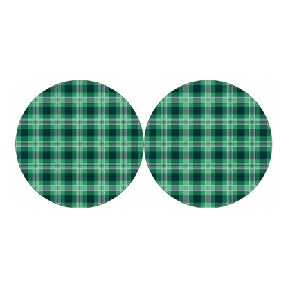 St. Patrick's Day Tartan Print Car Coasters
