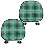 St. Patrick's Day Tartan Print Car Headrest Covers
