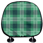 St. Patrick's Day Tartan Print Car Headrest Covers