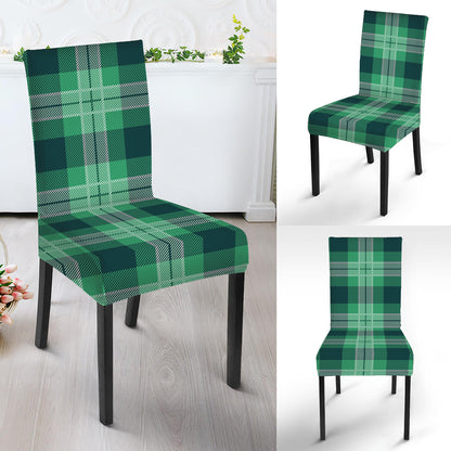 St. Patrick's Day Tartan Print Dining Chair Slipcover