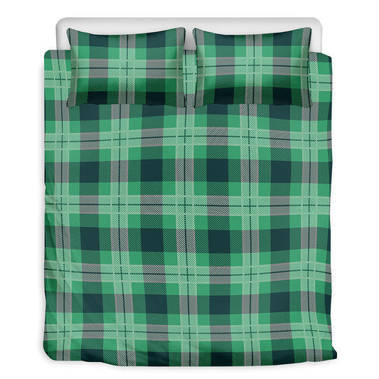 St. Patrick's Day Tartan Print Duvet Cover Bedding Set
