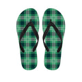 St. Patrick's Day Tartan Print Flip Flops