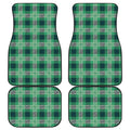 St. Patrick's Day Tartan Print Front and Back Car Floor Mats