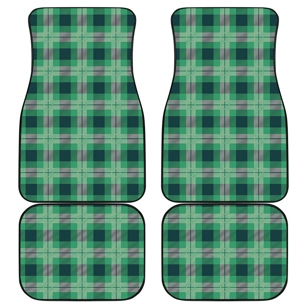 St. Patrick's Day Tartan Print Front and Back Car Floor Mats