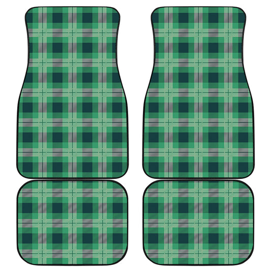 St. Patrick's Day Tartan Print Front and Back Car Floor Mats