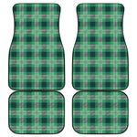 St. Patrick's Day Tartan Print Front and Back Car Floor Mats