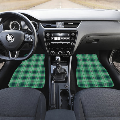 St. Patrick's Day Tartan Print Front and Back Car Floor Mats