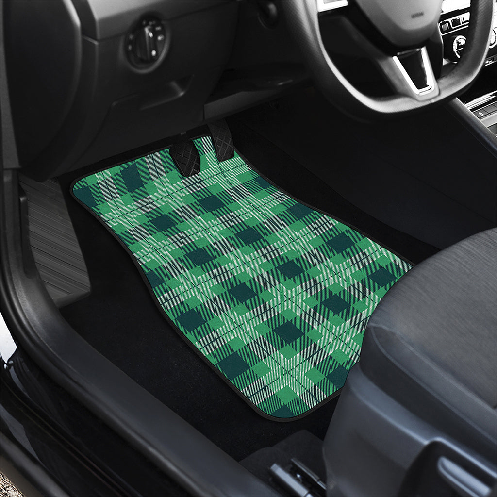 St. Patrick's Day Tartan Print Front and Back Car Floor Mats