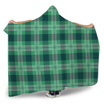 St. Patrick's Day Tartan Print Hooded Blanket