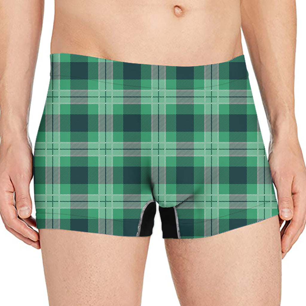 St. Patrick's Day Tartan Print Men's Boxer Briefs