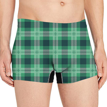 St. Patrick's Day Tartan Print Men's Boxer Briefs