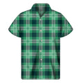 St. Patrick's Day Tartan Print Men's Short Sleeve Shirt
