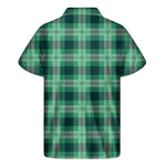 St. Patrick's Day Tartan Print Men's Short Sleeve Shirt