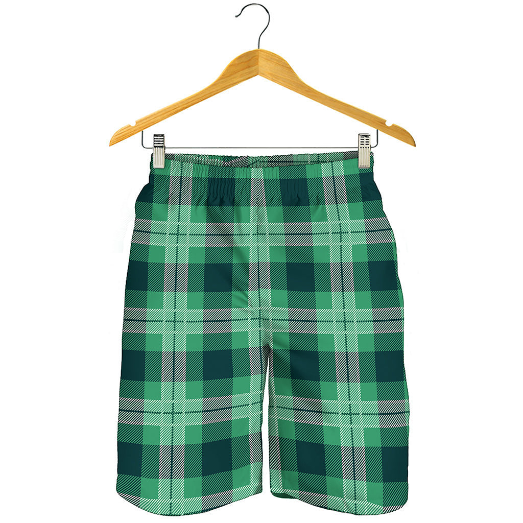 St. Patrick's Day Tartan Print Men's Shorts