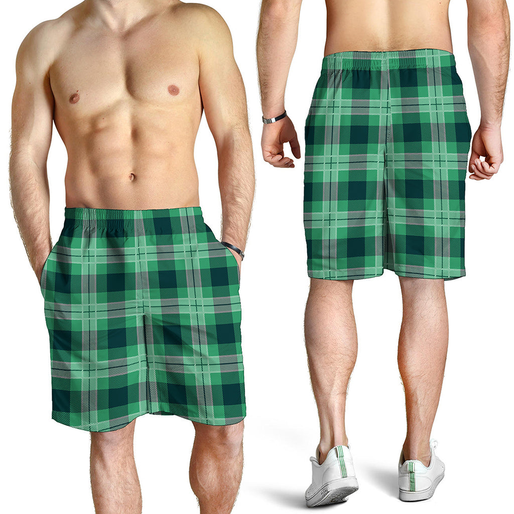 St. Patrick's Day Tartan Print Men's Shorts