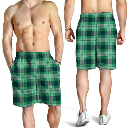 St. Patrick's Day Tartan Print Men's Shorts