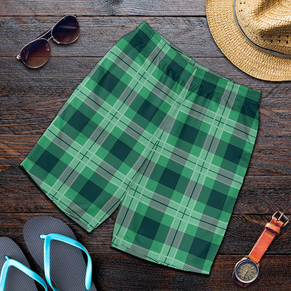 St. Patrick's Day Tartan Print Men's Shorts