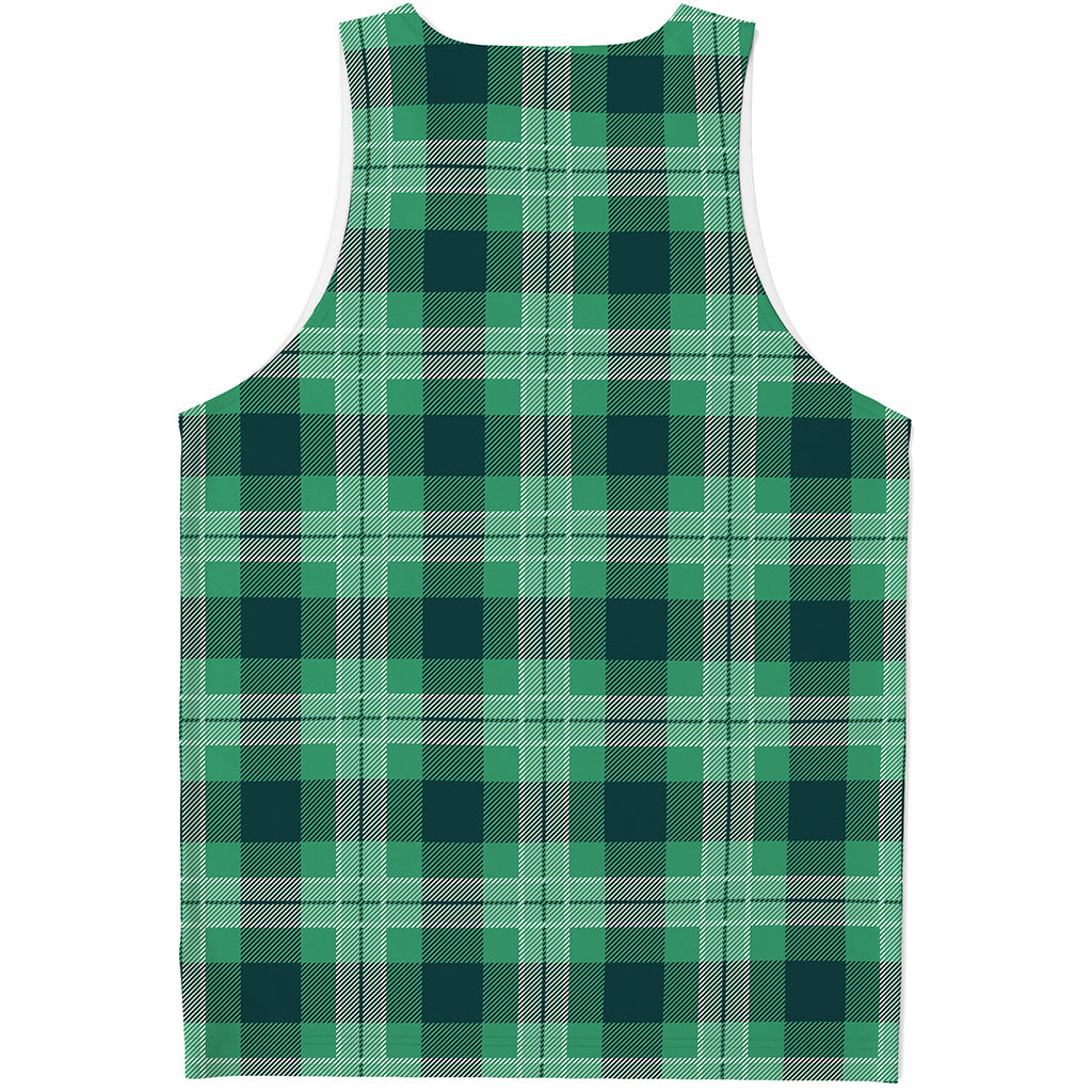 St. Patrick's Day Tartan Print Men's Tank Top