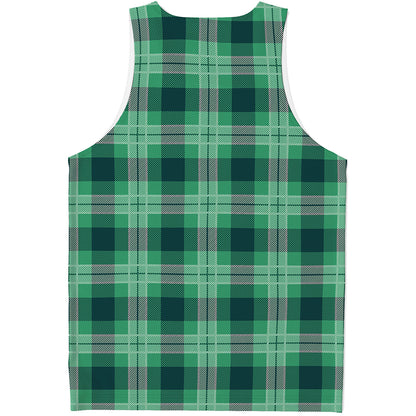 St. Patrick's Day Tartan Print Men's Tank Top