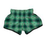 St. Patrick's Day Tartan Print Muay Thai Boxing Shorts