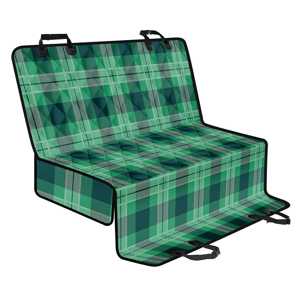 St. Patrick's Day Tartan Print Pet Car Back Seat Cover