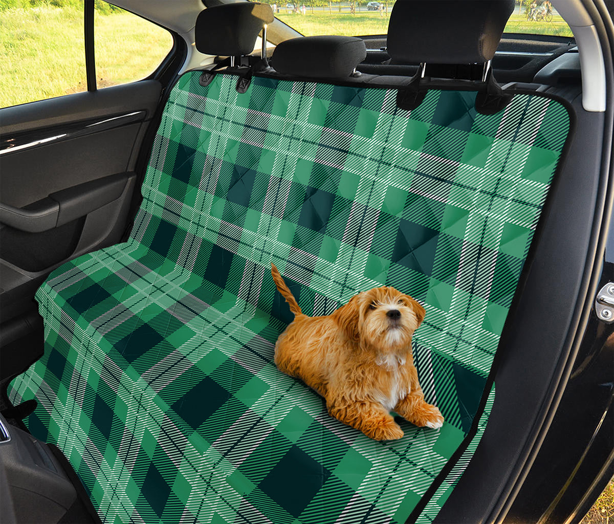 St. Patrick's Day Tartan Print Pet Car Back Seat Cover