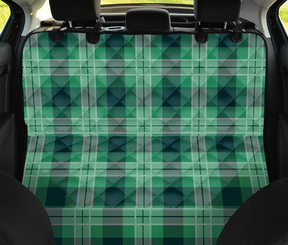 St. Patrick's Day Tartan Print Pet Car Back Seat Cover