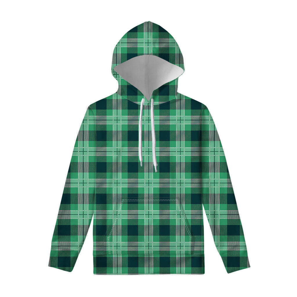 St. Patrick's Day Tartan Print Pullover Hoodie