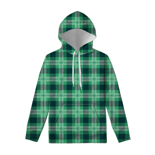 St. Patrick's Day Tartan Print Pullover Hoodie