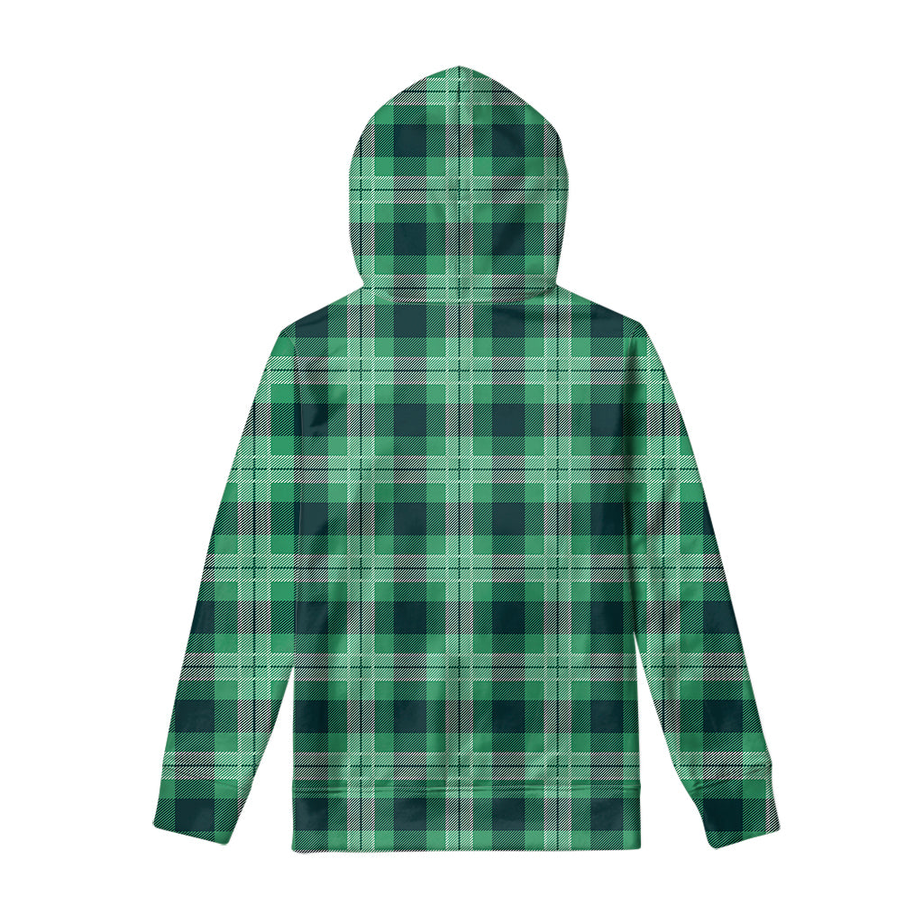 St. Patrick's Day Tartan Print Pullover Hoodie