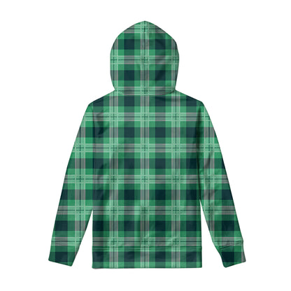 St. Patrick's Day Tartan Print Pullover Hoodie