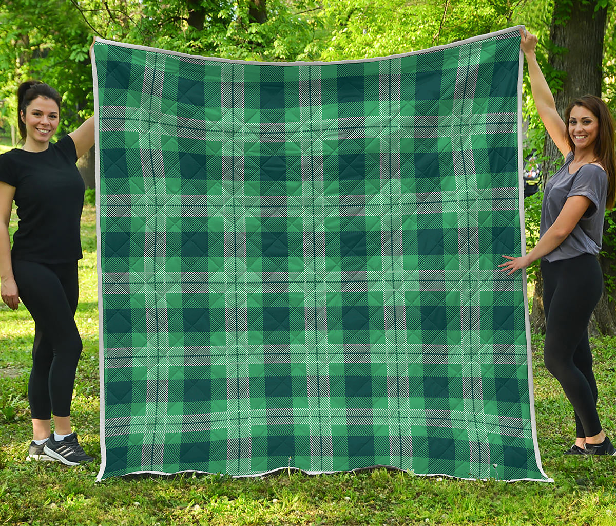 St. Patrick's Day Tartan Print Quilt