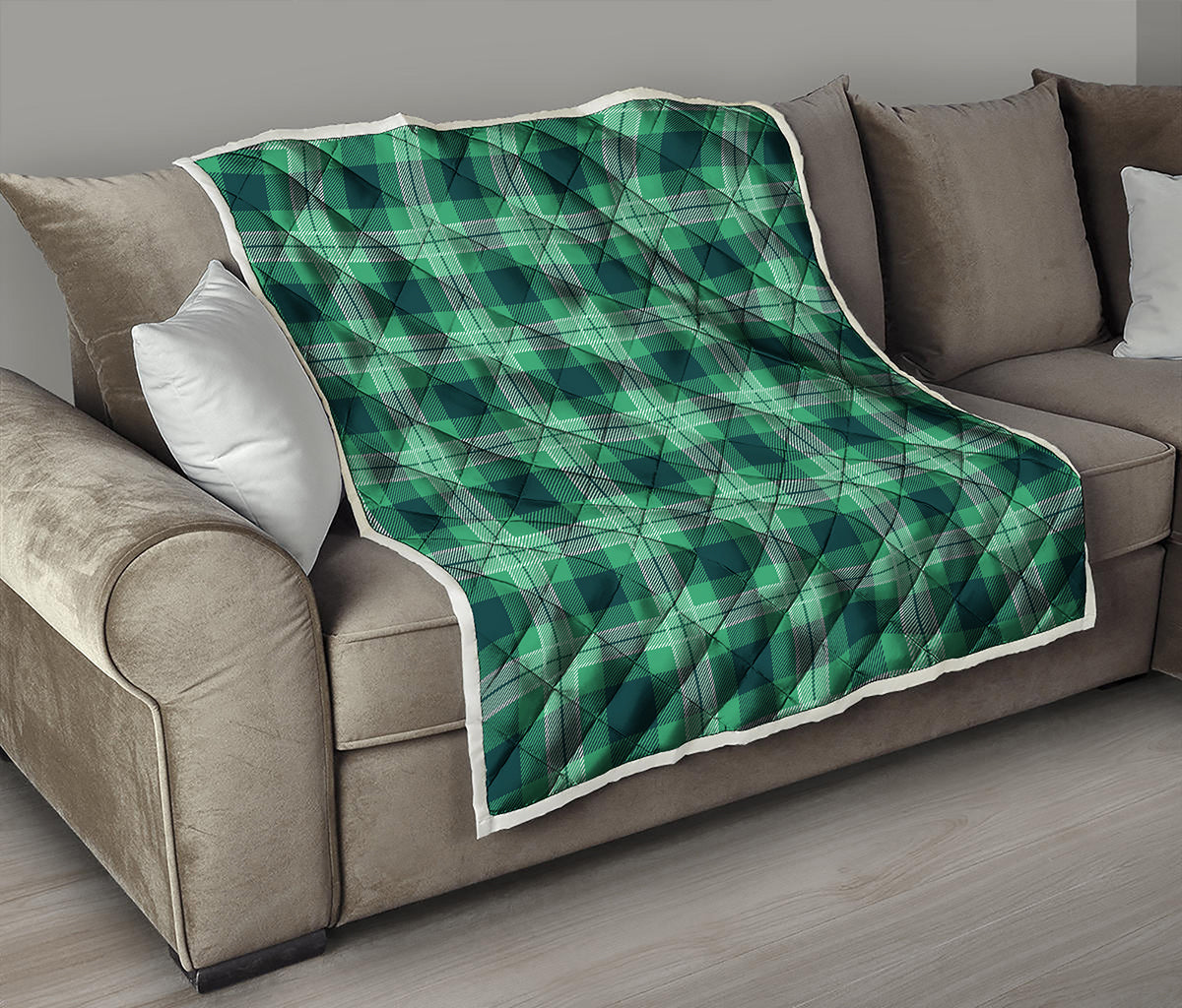 St. Patrick's Day Tartan Print Quilt