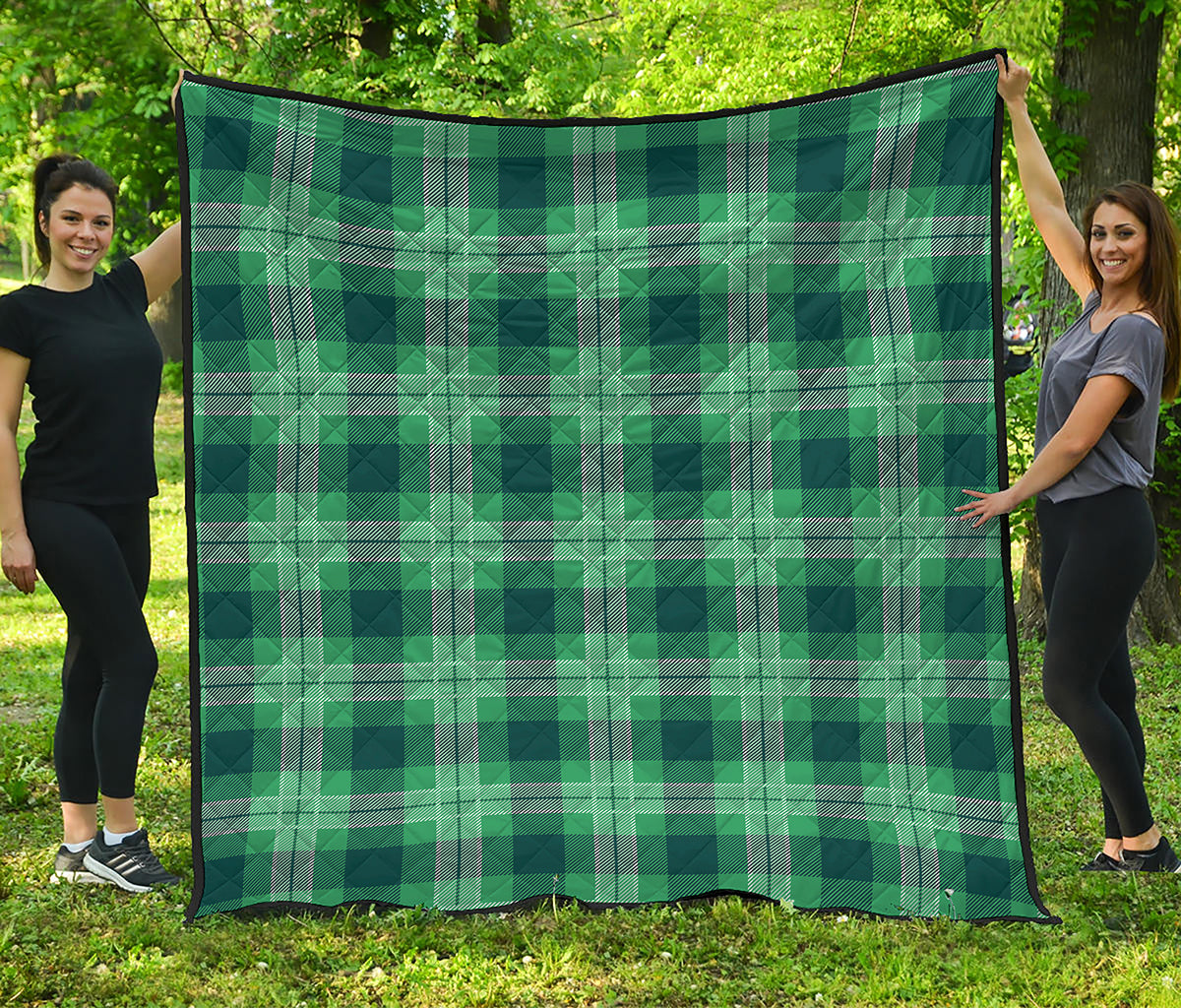 St. Patrick's Day Tartan Print Quilt