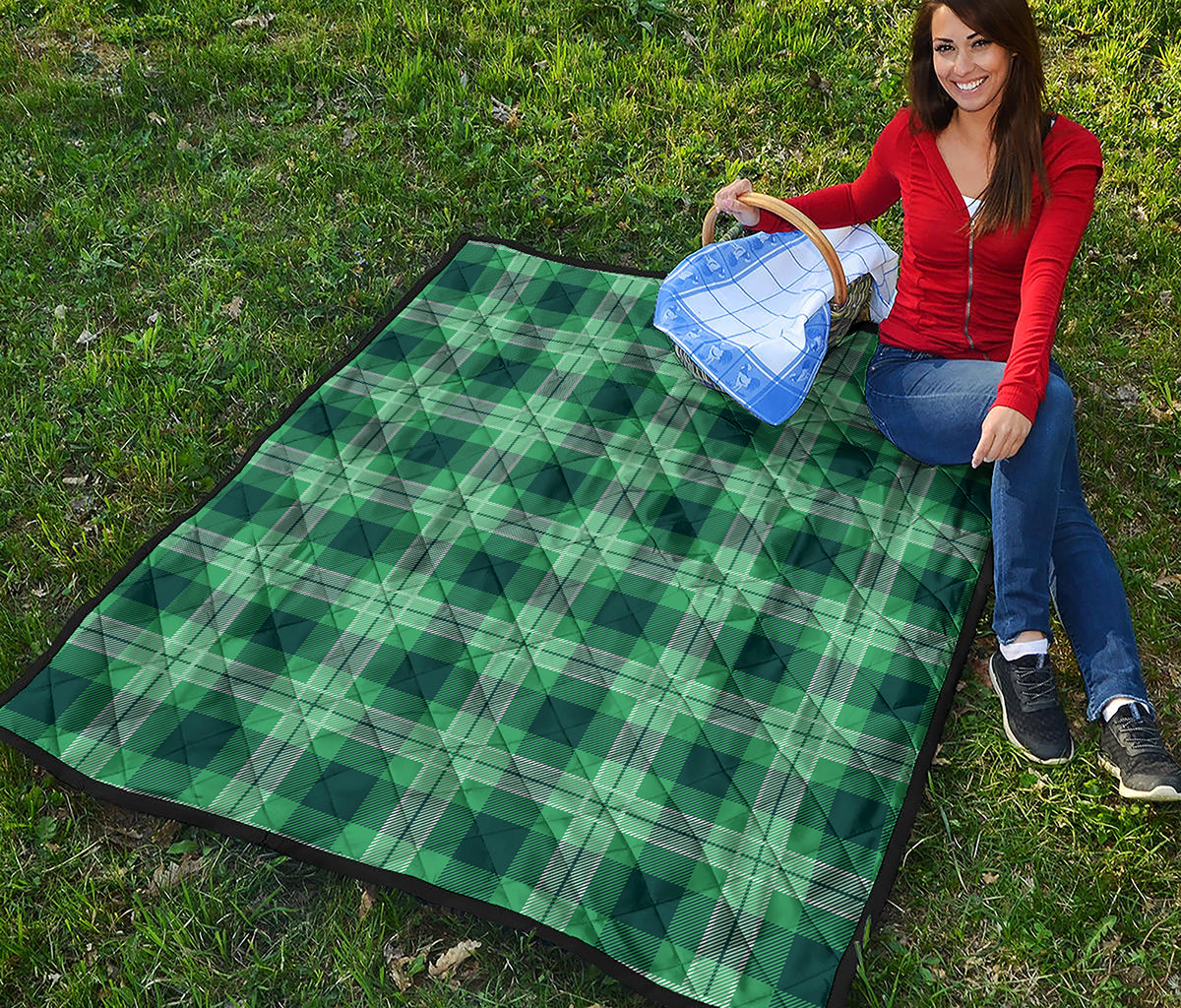 St. Patrick's Day Tartan Print Quilt