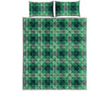 St. Patrick's Day Tartan Print Quilt Bed Set
