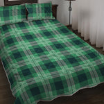 St. Patrick's Day Tartan Print Quilt Bed Set