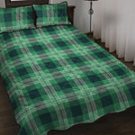 St. Patrick's Day Tartan Print Quilt Bed Set