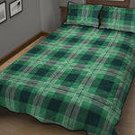 St. Patrick's Day Tartan Print Quilt Bed Set