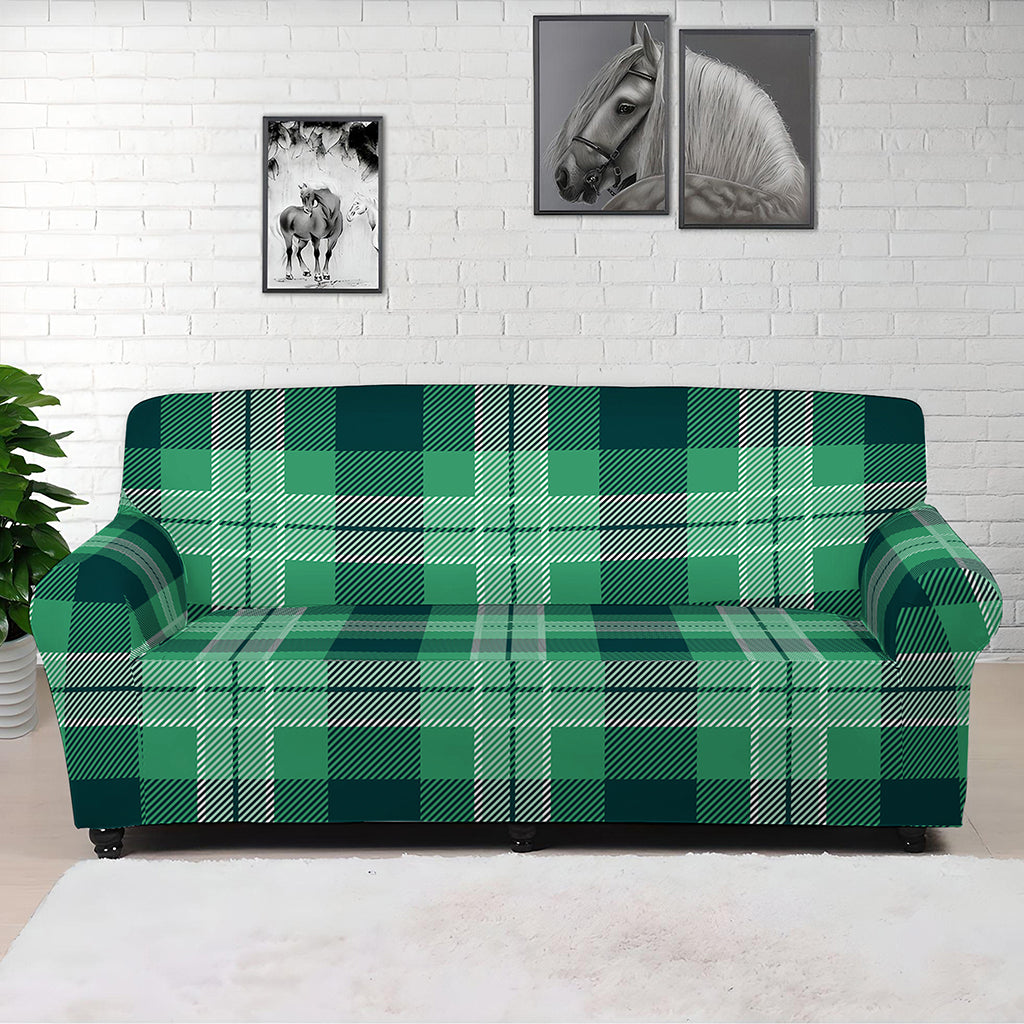 St. Patrick's Day Tartan Print Sofa Cover