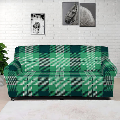 St. Patrick's Day Tartan Print Sofa Cover