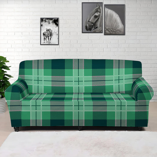 St. Patrick's Day Tartan Print Sofa Cover