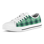 St. Patrick's Day Tartan Print White Low Top Shoes