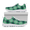 St. Patrick's Day Tartan Print White Running Shoes